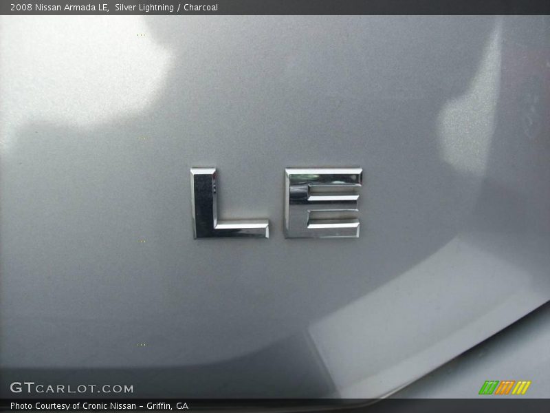 Silver Lightning / Charcoal 2008 Nissan Armada LE
