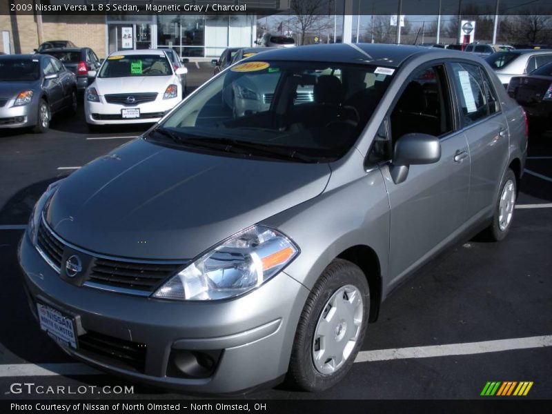 Magnetic Gray / Charcoal 2009 Nissan Versa 1.8 S Sedan