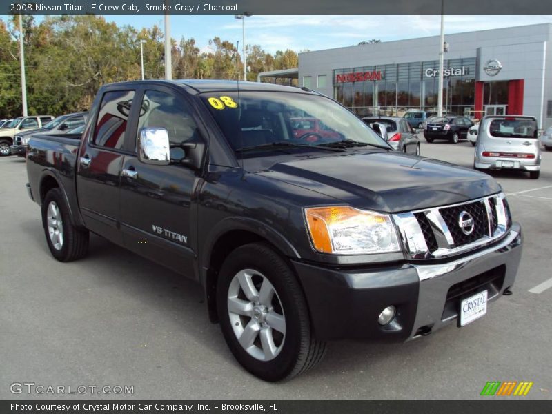Smoke Gray / Charcoal 2008 Nissan Titan LE Crew Cab