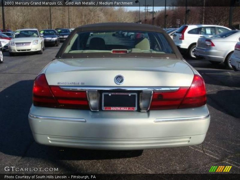 Gold Ash Metallic / Medium Parchment 2003 Mercury Grand Marquis GS