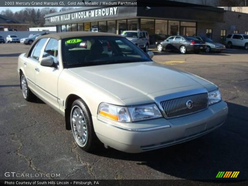 Gold Ash Metallic / Medium Parchment 2003 Mercury Grand Marquis GS