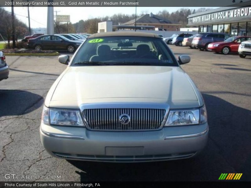 Gold Ash Metallic / Medium Parchment 2003 Mercury Grand Marquis GS