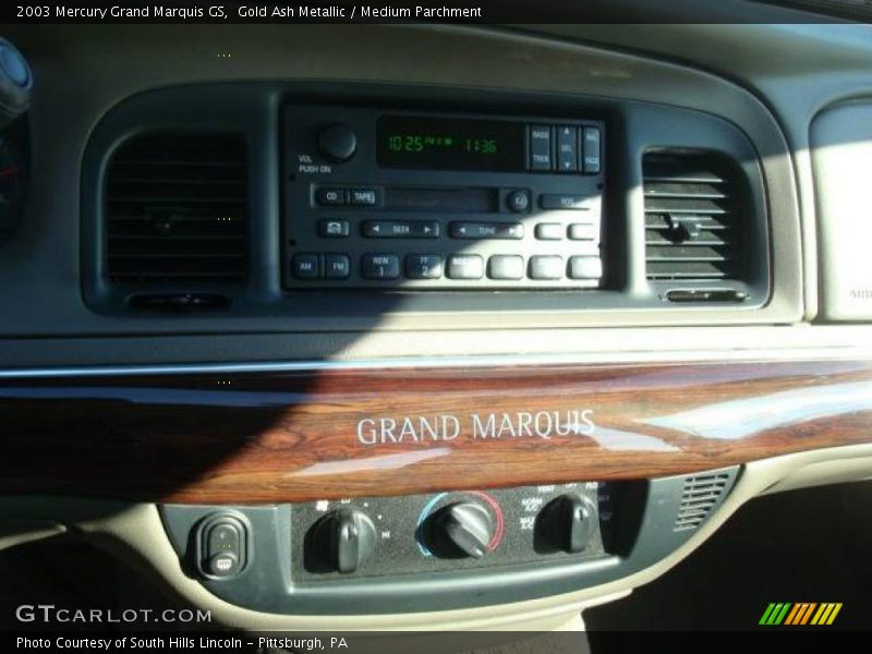 Gold Ash Metallic / Medium Parchment 2003 Mercury Grand Marquis GS
