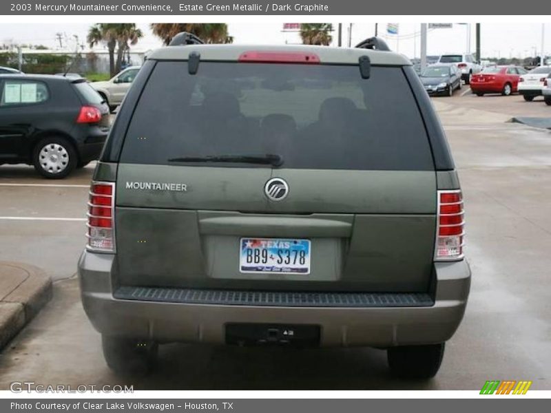 Estate Green Metallic / Dark Graphite 2003 Mercury Mountaineer Convenience