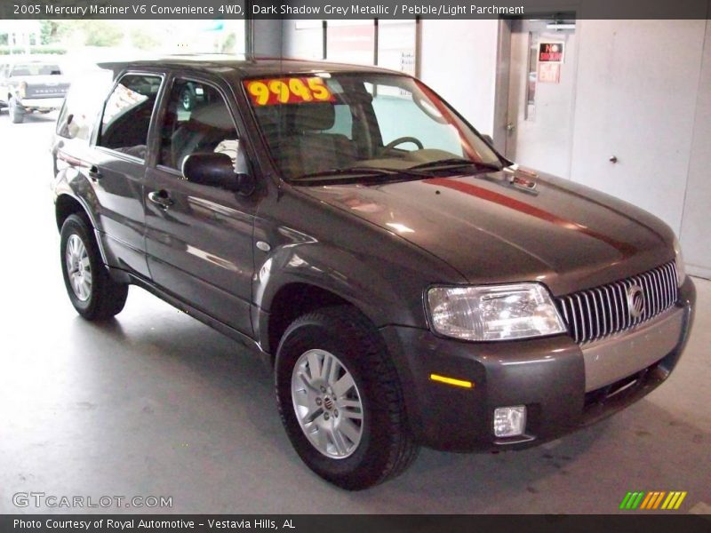 Dark Shadow Grey Metallic / Pebble/Light Parchment 2005 Mercury Mariner V6 Convenience 4WD