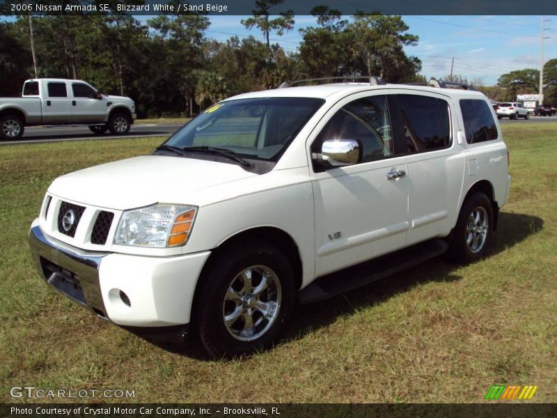 Blizzard White / Sand Beige 2006 Nissan Armada SE