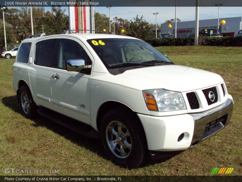 Blizzard White / Sand Beige 2006 Nissan Armada SE