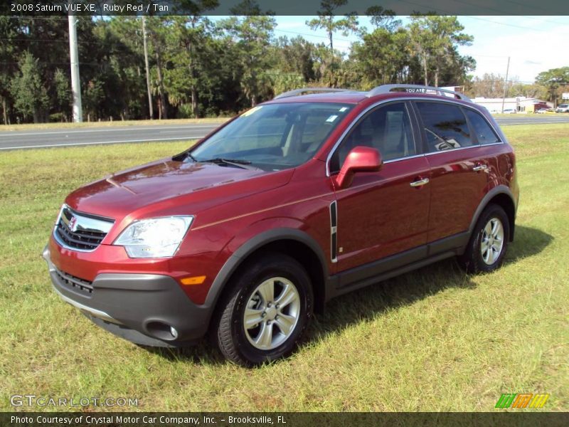 Ruby Red / Tan 2008 Saturn VUE XE