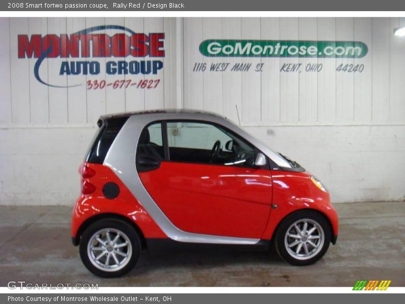 Rally Red / Design Black 2008 Smart fortwo passion coupe