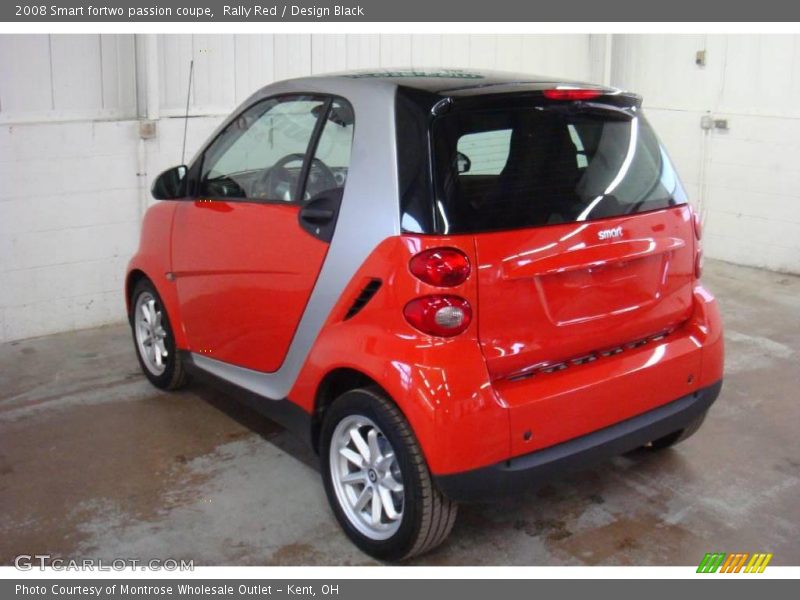Rally Red / Design Black 2008 Smart fortwo passion coupe
