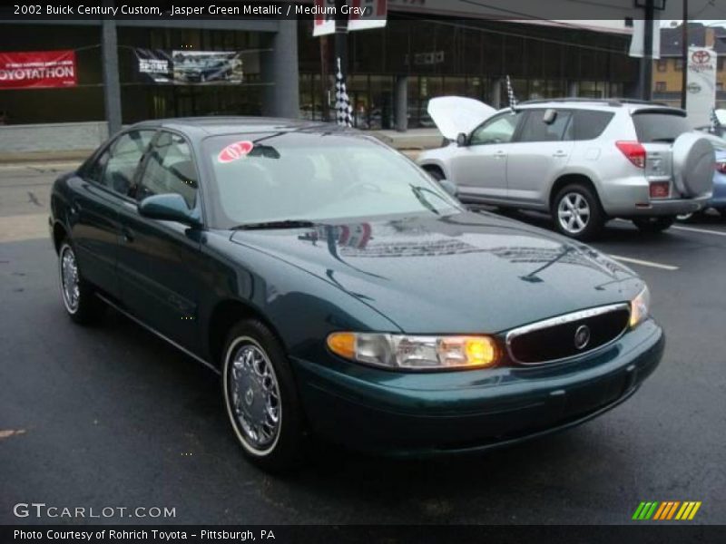 Jasper Green Metallic / Medium Gray 2002 Buick Century Custom