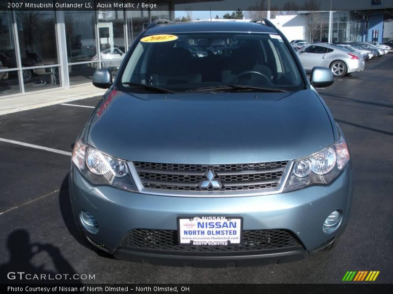Aqua Metallic / Beige 2007 Mitsubishi Outlander LS