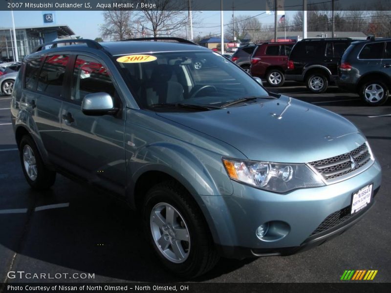 Aqua Metallic / Beige 2007 Mitsubishi Outlander LS