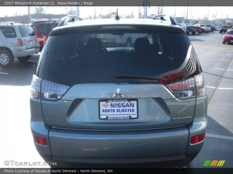 Aqua Metallic / Beige 2007 Mitsubishi Outlander LS