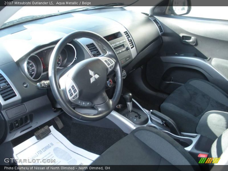 Aqua Metallic / Beige 2007 Mitsubishi Outlander LS