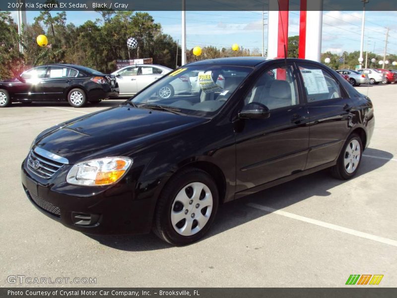 Black / Gray 2007 Kia Spectra EX Sedan