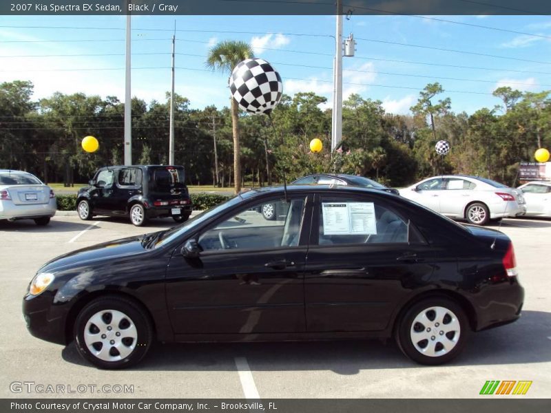 Black / Gray 2007 Kia Spectra EX Sedan