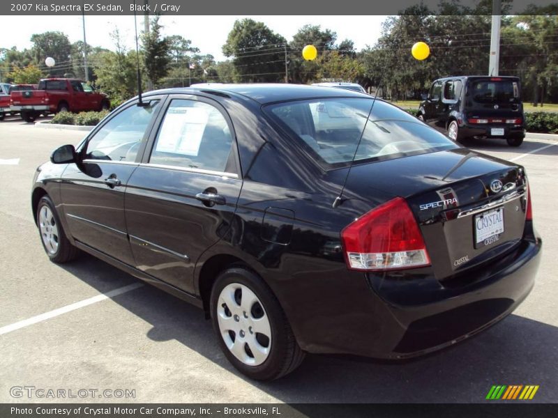 Black / Gray 2007 Kia Spectra EX Sedan