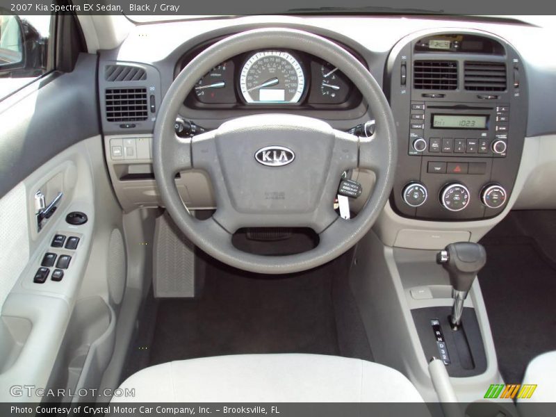 Black / Gray 2007 Kia Spectra EX Sedan