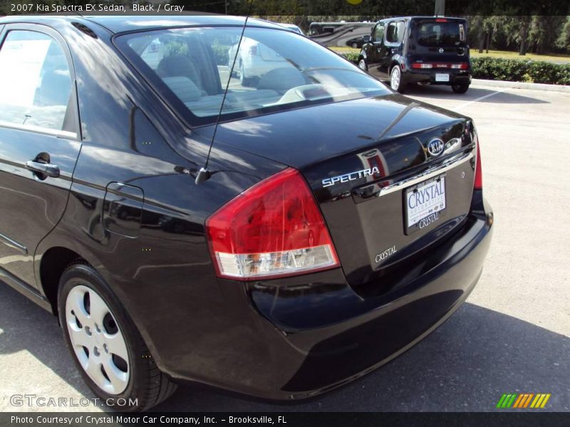 Black / Gray 2007 Kia Spectra EX Sedan