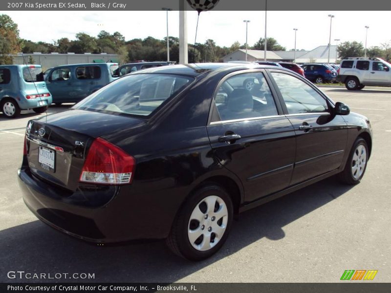 Black / Gray 2007 Kia Spectra EX Sedan