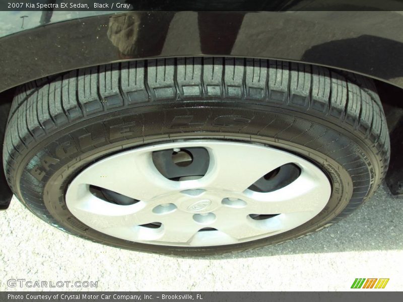 Black / Gray 2007 Kia Spectra EX Sedan