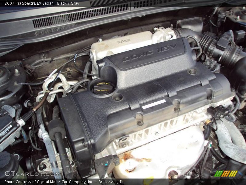 Black / Gray 2007 Kia Spectra EX Sedan