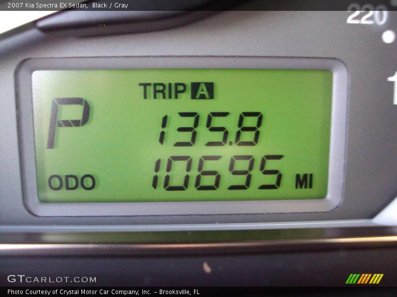 Black / Gray 2007 Kia Spectra EX Sedan