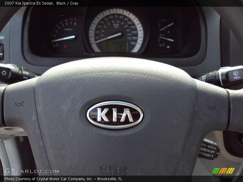 Black / Gray 2007 Kia Spectra EX Sedan