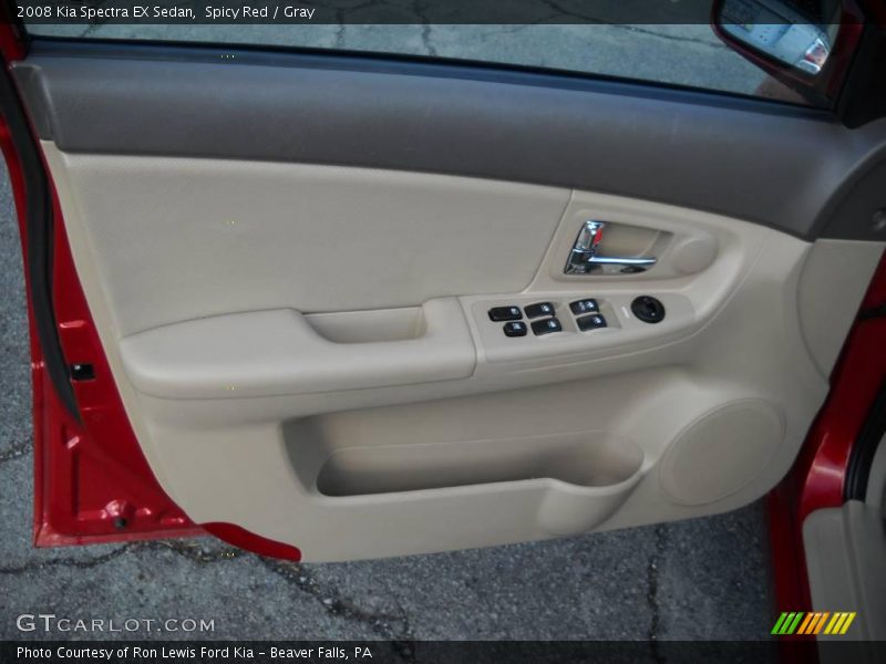 Spicy Red / Gray 2008 Kia Spectra EX Sedan