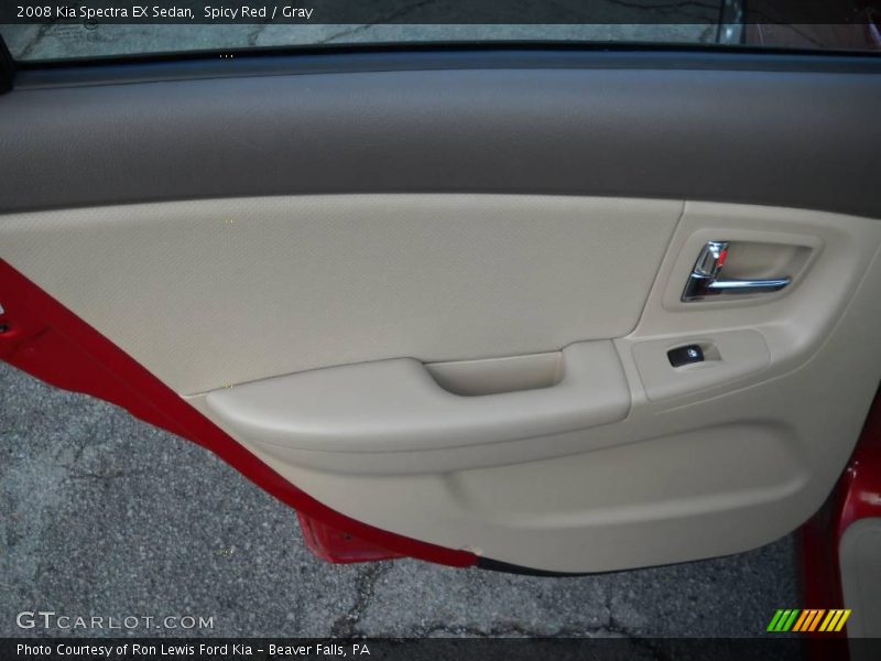 Spicy Red / Gray 2008 Kia Spectra EX Sedan