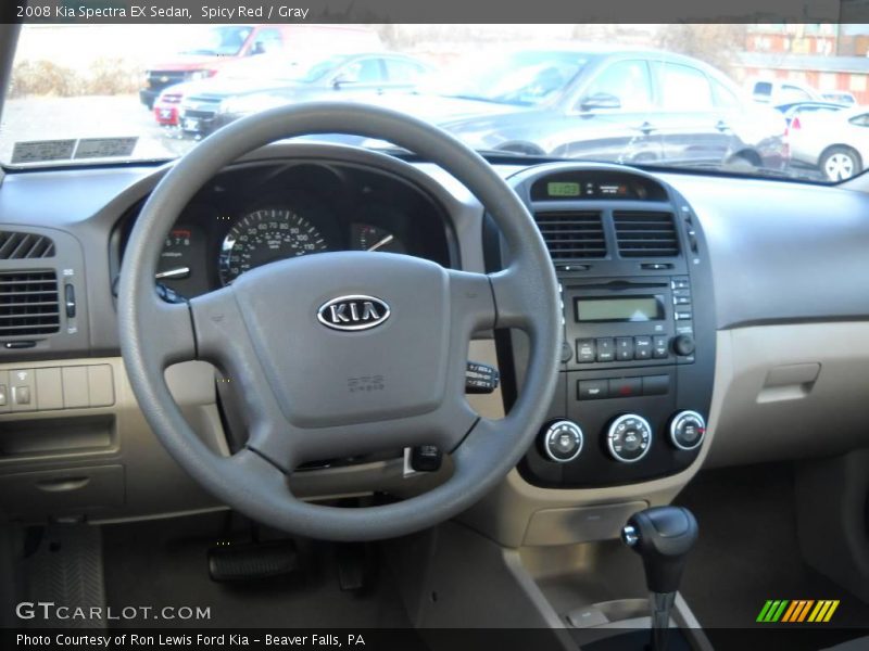 Spicy Red / Gray 2008 Kia Spectra EX Sedan
