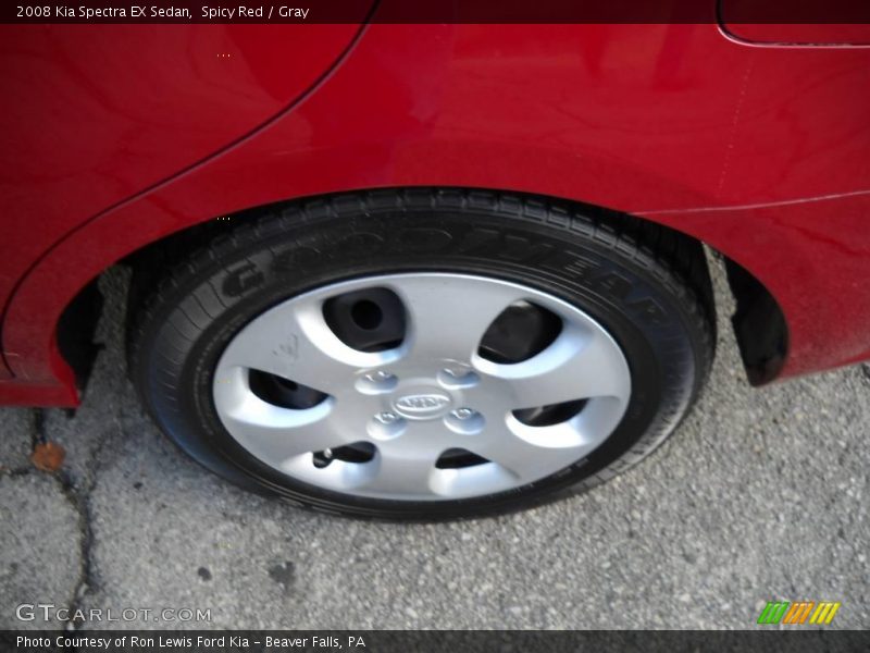 Spicy Red / Gray 2008 Kia Spectra EX Sedan
