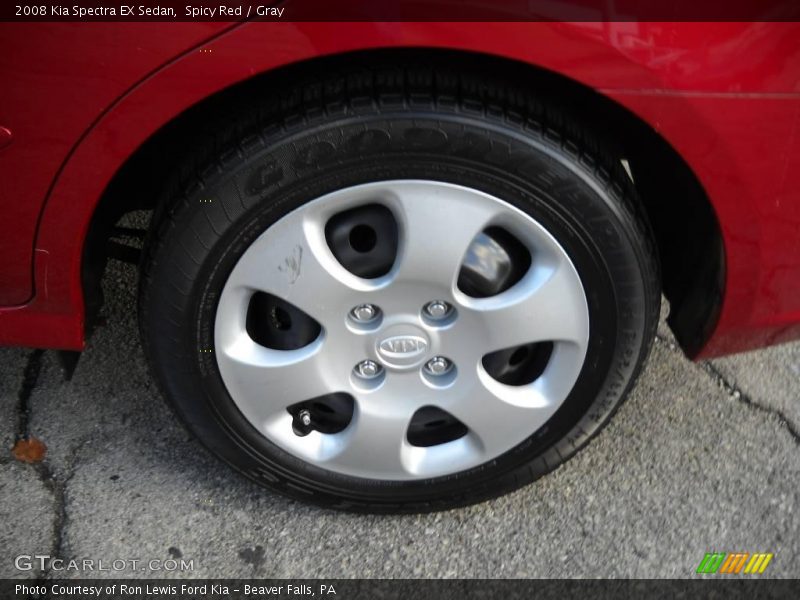 Spicy Red / Gray 2008 Kia Spectra EX Sedan
