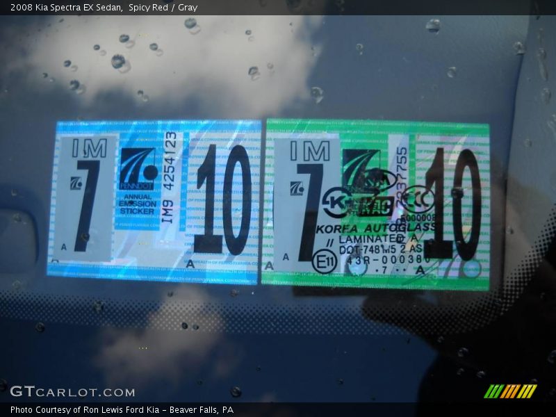 Spicy Red / Gray 2008 Kia Spectra EX Sedan