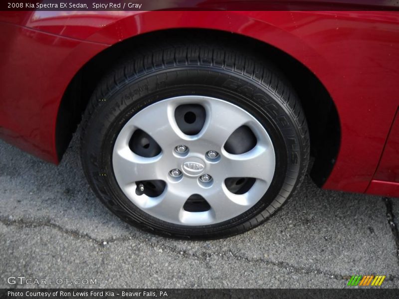 Spicy Red / Gray 2008 Kia Spectra EX Sedan