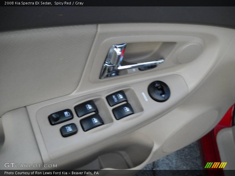 Spicy Red / Gray 2008 Kia Spectra EX Sedan