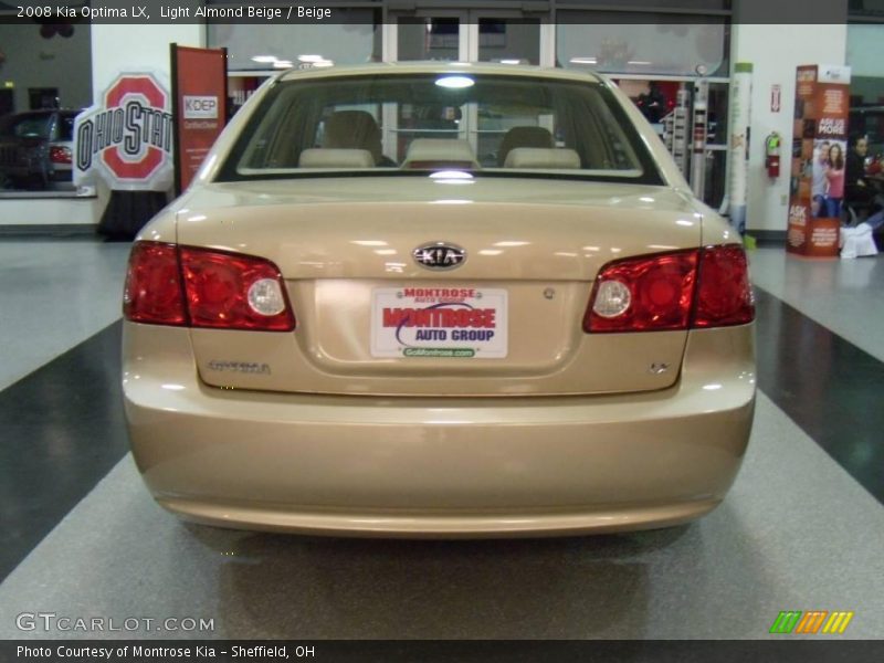 Light Almond Beige / Beige 2008 Kia Optima LX