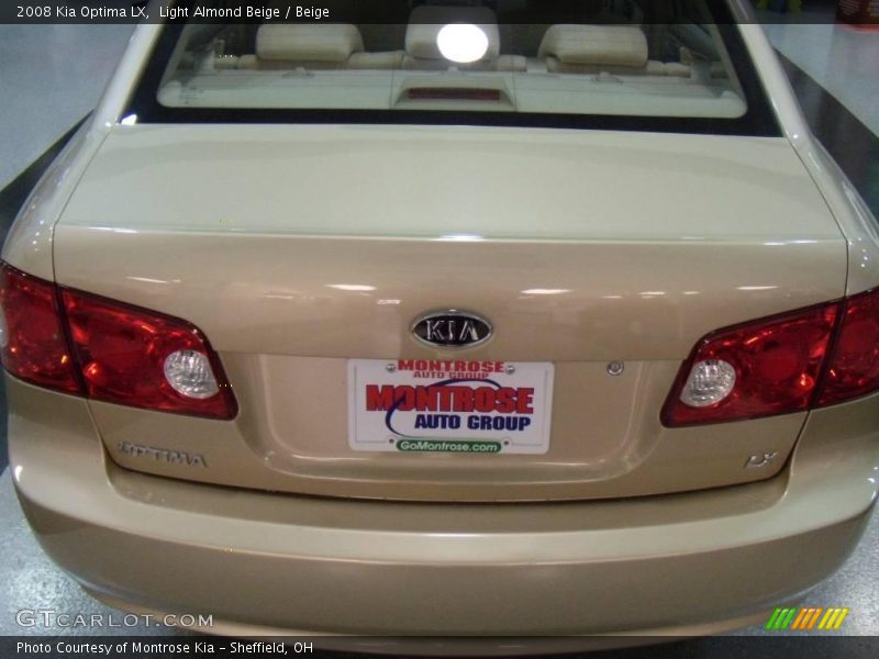 Light Almond Beige / Beige 2008 Kia Optima LX