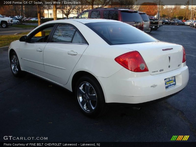 Ivory White / Ebony Black 2008 Pontiac G6 GT Sedan