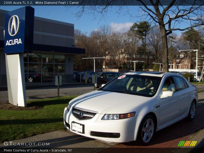 White Diamond Pearl / Camel 2006 Acura TL 3.2