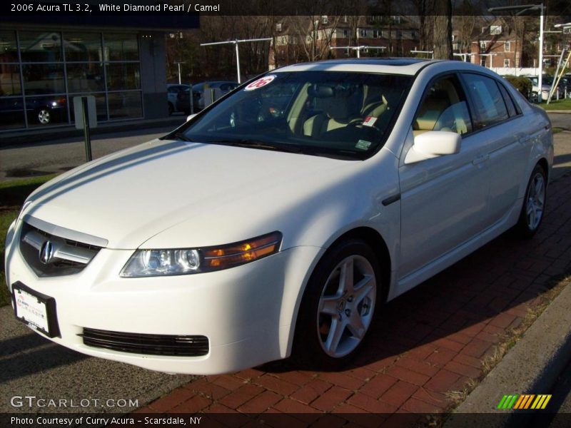 White Diamond Pearl / Camel 2006 Acura TL 3.2