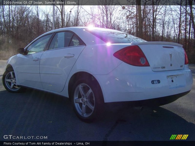Summit White / Ebony 2009 Pontiac G6 GT Sedan