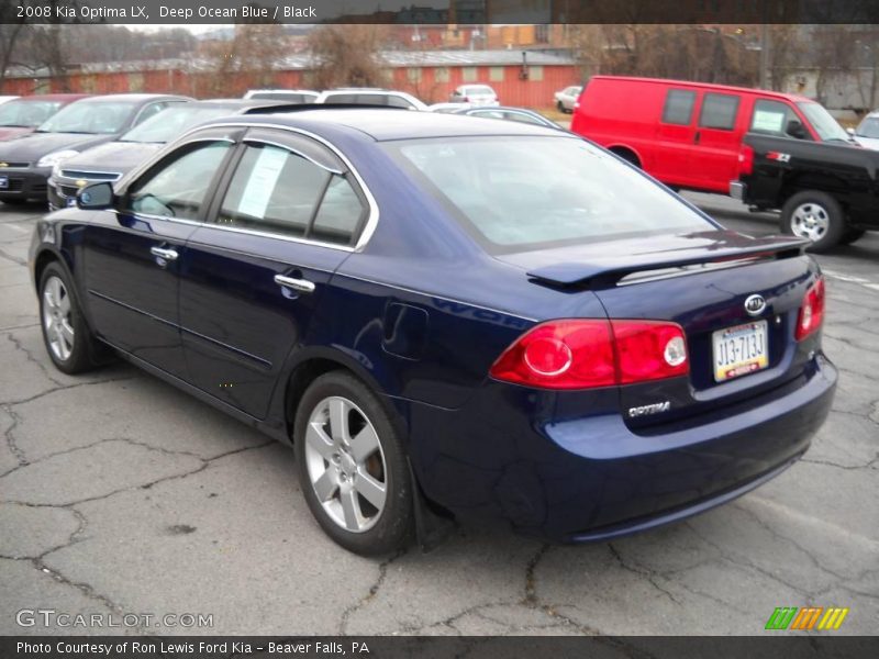Deep Ocean Blue / Black 2008 Kia Optima LX