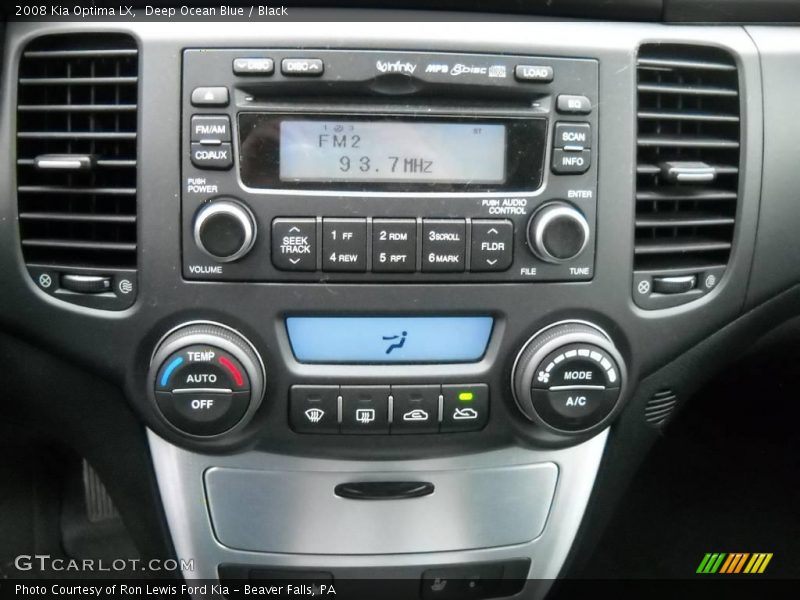 Deep Ocean Blue / Black 2008 Kia Optima LX