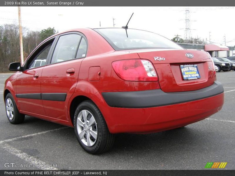 Sunset Orange / Gray 2009 Kia Rio LX Sedan