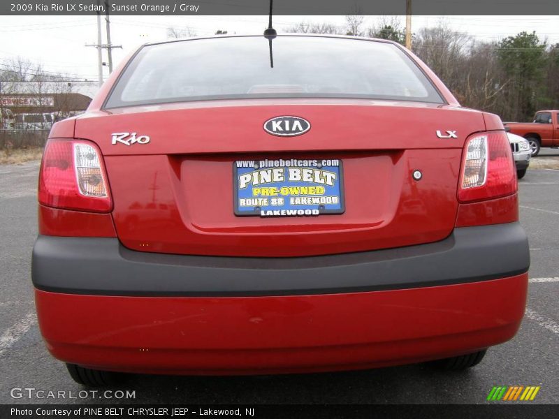 Sunset Orange / Gray 2009 Kia Rio LX Sedan