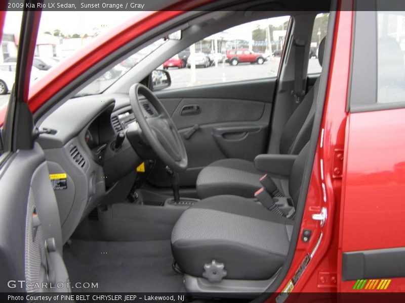 Sunset Orange / Gray 2009 Kia Rio LX Sedan