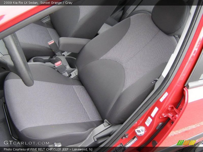 Sunset Orange / Gray 2009 Kia Rio LX Sedan