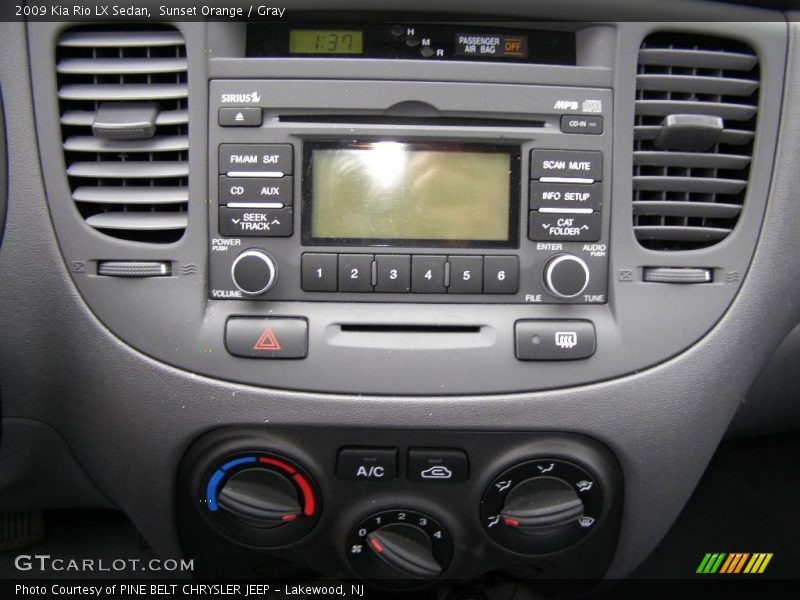 Sunset Orange / Gray 2009 Kia Rio LX Sedan